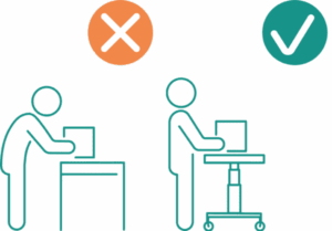 Electric height-adjustable tables posture