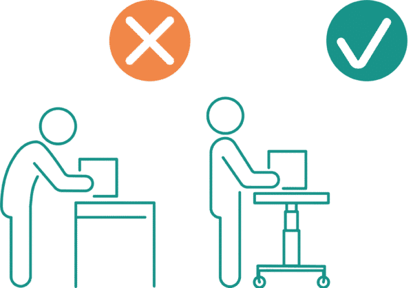 Electric height-adjustable tables posture